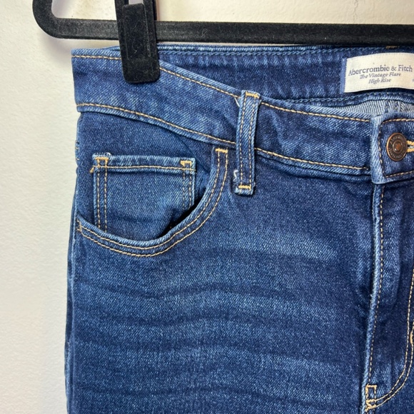 Abercrombie & Fitch Womens The Vintage Flare High Rise Jeans Medium Wash Size 10 - Picture 4 of 13